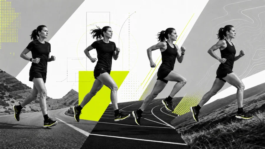 Female runner representing different types of running training sessions